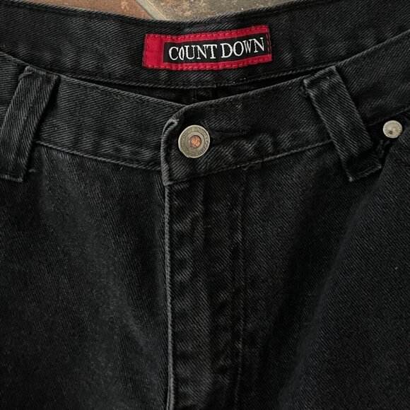 Vintage Countdown Jean Shorts Mens Size 34 Denim Y2K Cargo Baggy Grunge Gorpcore - Picture 3 of 6
